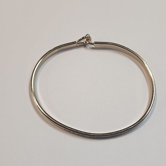 Follow Your Heart Gold Tone Bangle Bracelet - Picture 4 of 4